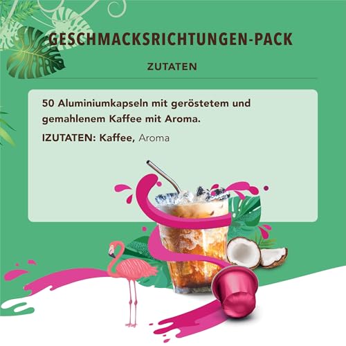 Belmio Kaffeekapseln Nespresso Kompatibel, Flavor Mix Pack, mittelstark geröstete Kaffeekapseln, Intensität 6, authentische belgische Qualität, 5 Geschmacksvarianten, 50 Kapseln