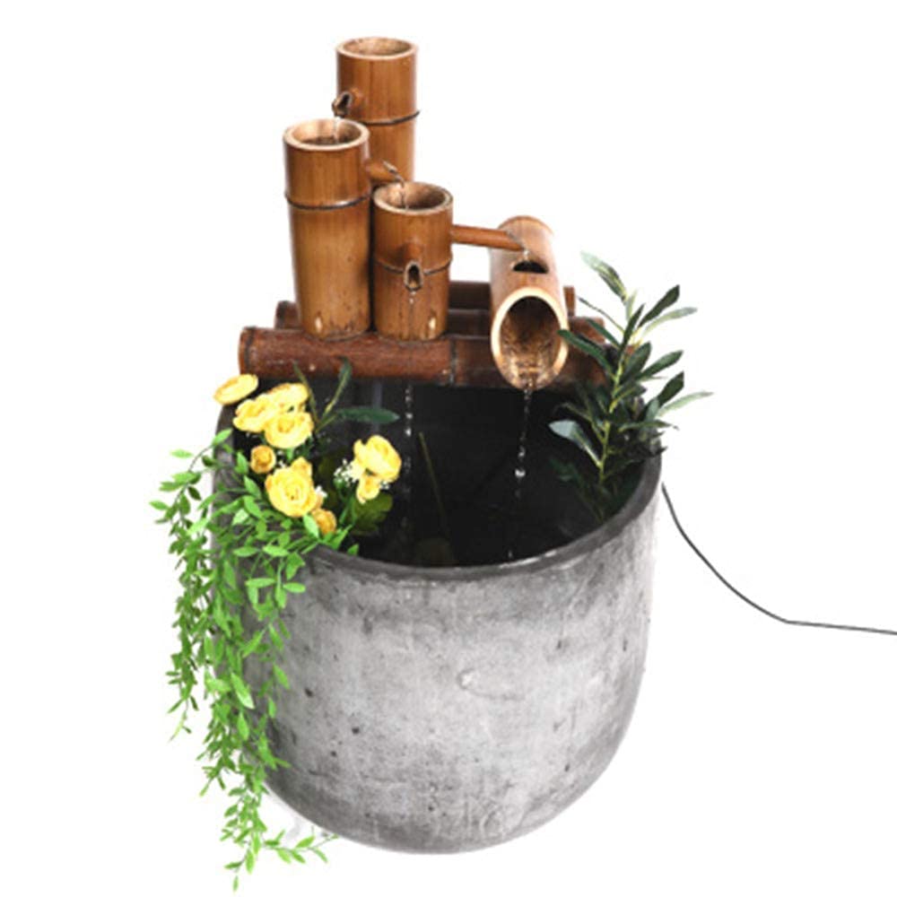 Bomba de fuente de bambú para pájaros que llena tu jardín de vida y frescura