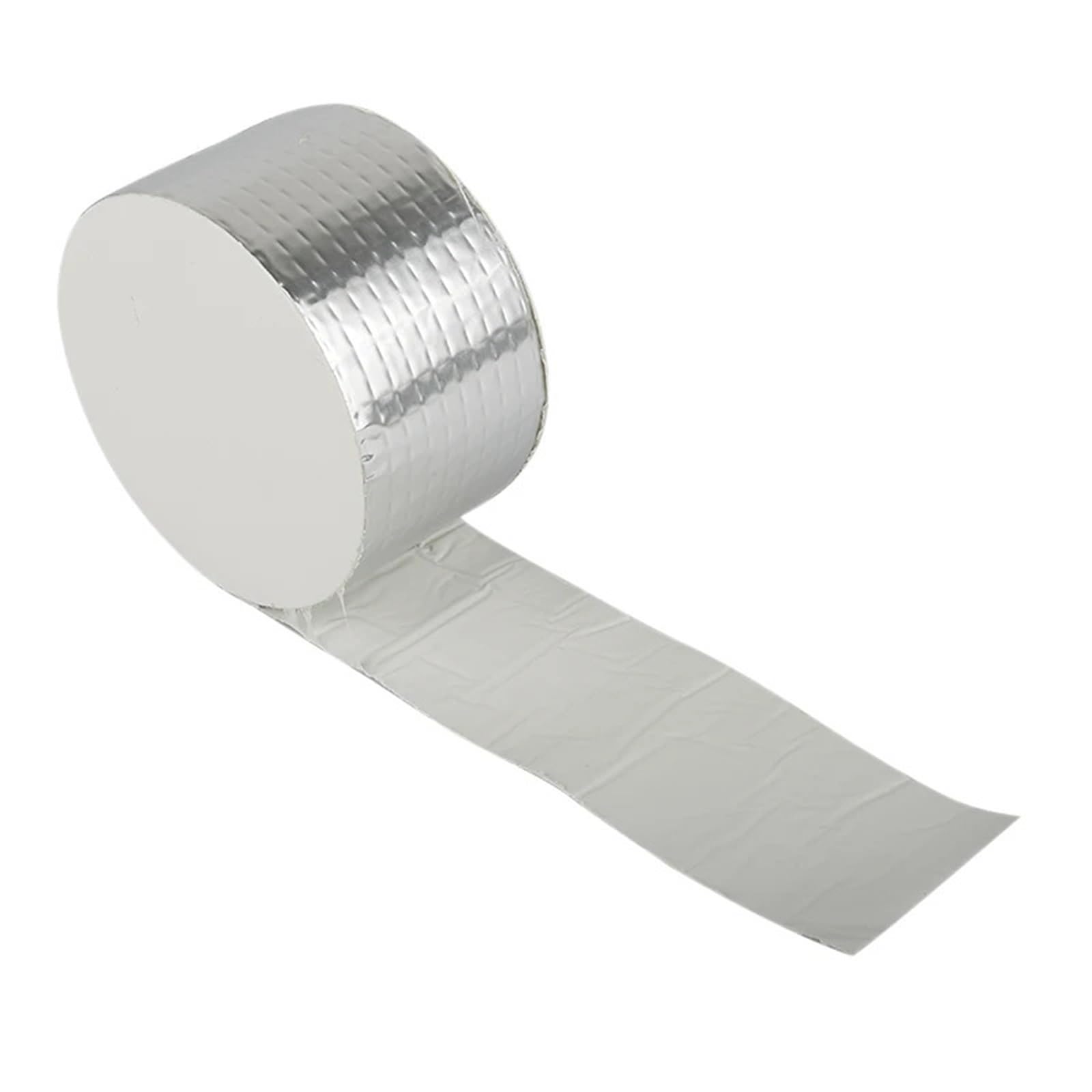 Roof Leak Repair Tape Super Strong Waterproof Tape Stop Leaks Seal Repair Tape Aluminum Foil Rubber Self Fix Sticker Adhesive Duct Tape Wall Roof Repair Sealant(Size:20cmx5M)