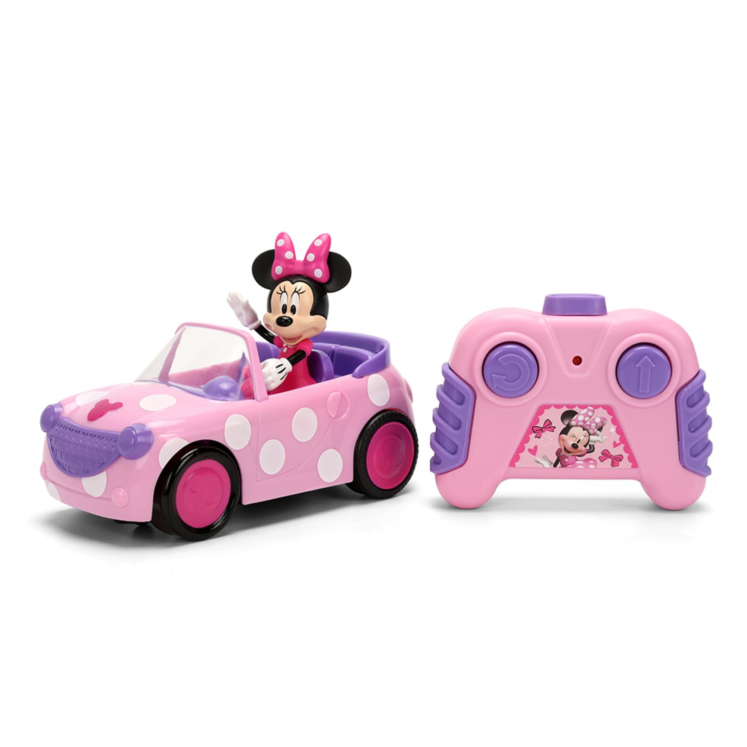 Jada - Disney Minnie RC Roadster 1:32 - Minnie Mouse Radio Controlled Car with Remote Control, Official Disney Design, 9336833314R00, +3 Years