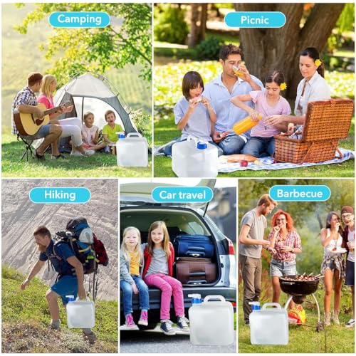 Image of Optifit 20L Collapsible Portable Water Storage Tank with Faucet, BPA-Free Emergency Water Container for Camping, RV Travel & Outdoor Activities, Leakproof & Durable Design