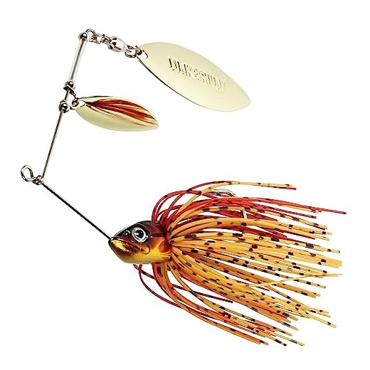 Lunkerhunt Impact Ignite | Hard Metal Spinnerbaits w/ 2 Willow Leaf Blades | Fishing Lure for Bass Trout Crappie Salmon Walleye Pike | Silicon Skirt, Swim Jig Saltwater & Deep Water Fishing Bait