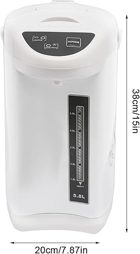 Miniatura 2 de Hervidor eléctrico portátil de 4 litros y calentador de agua eléctrico de acero inoxidable con protección contra hervir en seco e indicador LED para