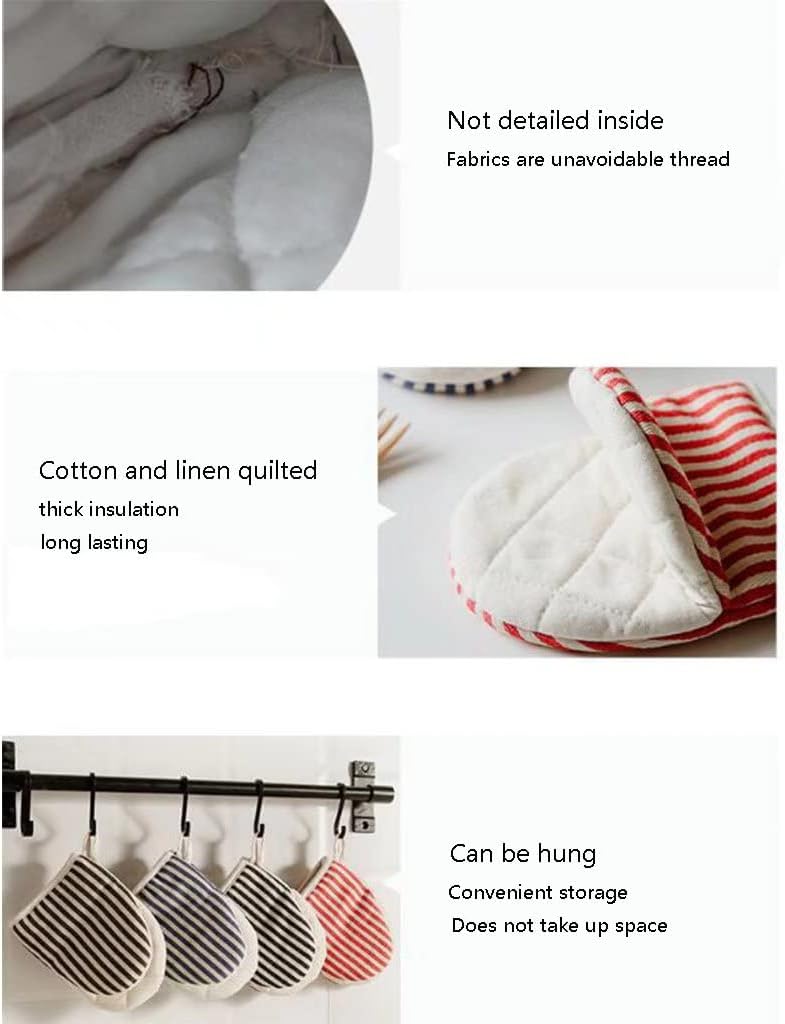 Oven Gloves, Microwave Gloves, Heat Resistant Cotton Linen Gloves, Non-Slip Oven Duckbill Gloves (Color: Red, 1 Pair)