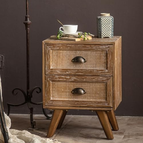 Table de chevet en bois pour ranger chambre ordonnée commode tiroir - 7