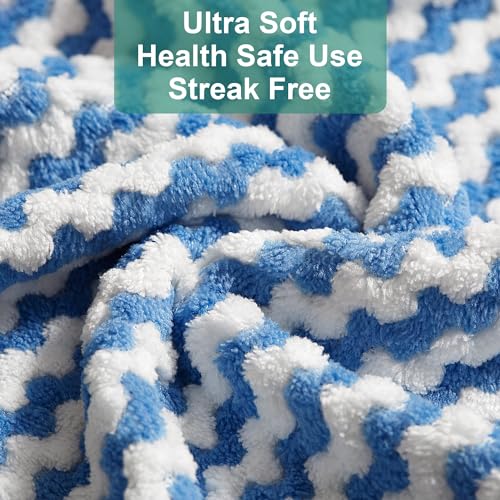 Image of JOYMOOP Microfiber Cleaning Cloth, 5 PCS Kitchen Towels(10 inch x 10 inch), Absorbent Streak Free Lint Cleaning Cloths, Reusable and Washable Dish Rags with 12 inch and 10 inch Lazy Susan Organizer