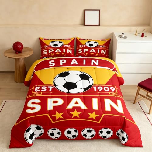 Image of Feelyou Football Soccer Comforter Set Queen Size Bedding Set