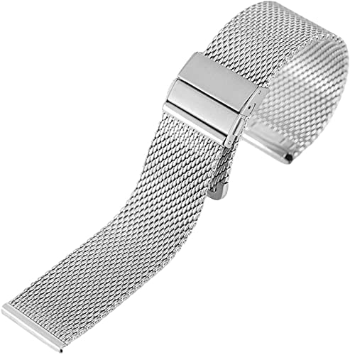Bracelet de montre 18mm 20mm 22mm maille acier inoxydable avec fermoir
