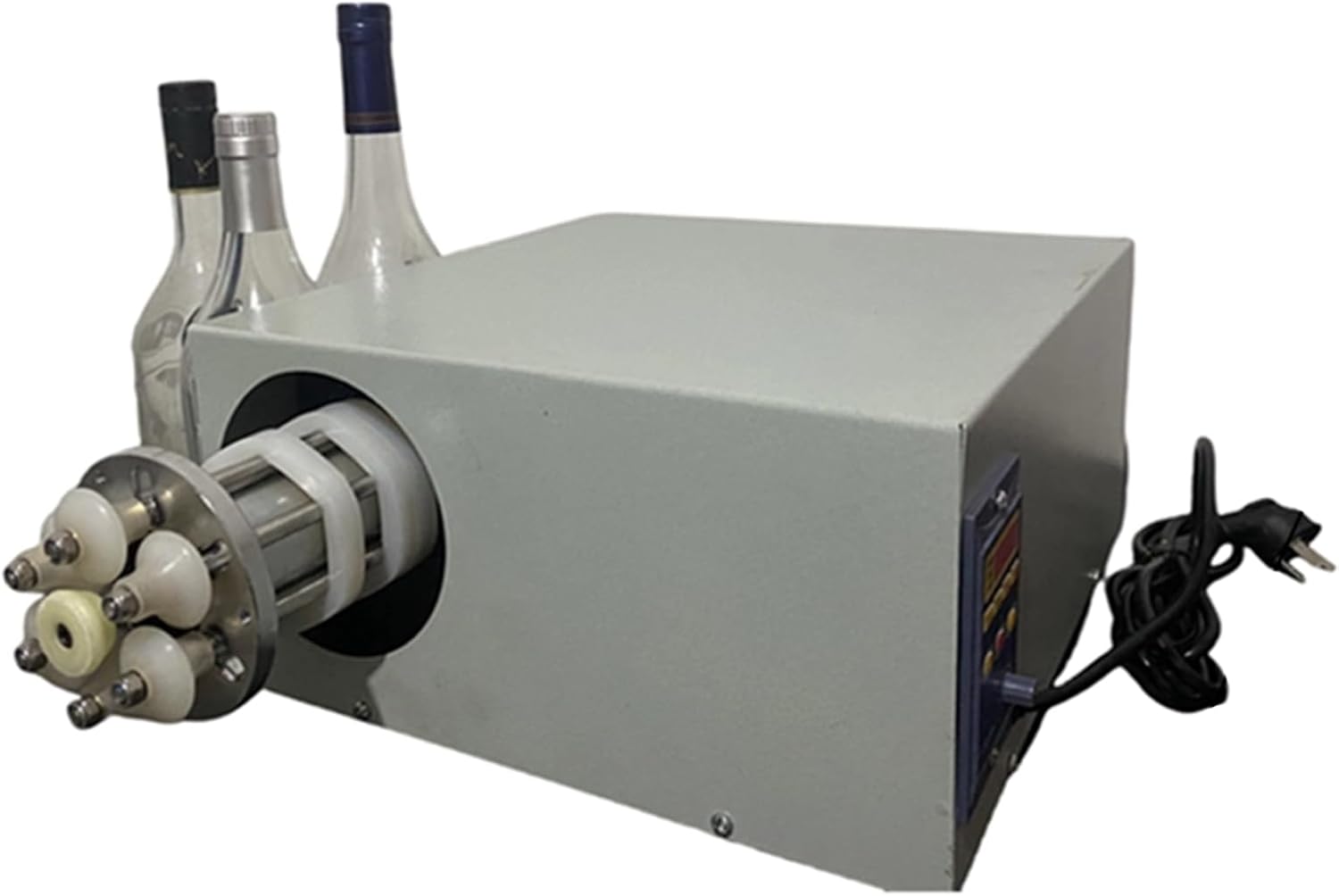 Desktop Horizontal Wine Bottle Foil Sealer Machine, 6-Roller Professional Capsule Spinner for Aluminum & Tin Capsules, Fits Bordeaux, Wine & Spirit Bottles, for Home Use & Small Batch