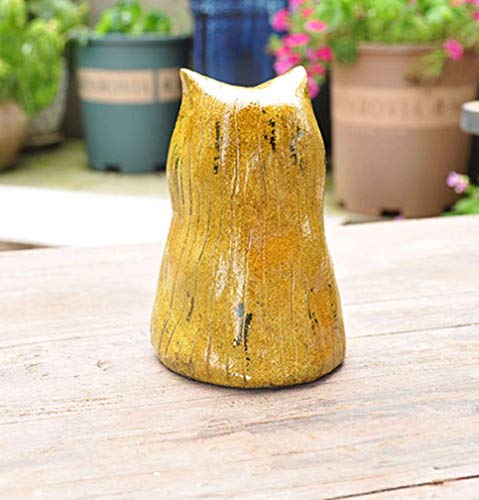 Liushi Owl Statue, Bird Animal Model Sculpture Retro Owl Resin Crafts Outdoor Creative Decoration H12Cm #TOP4