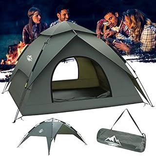 Instant Pop Up Tents for Camping, 2-3/4-5 Person Camping Tent with Shelters 1 min Setup, Waterproof Family Dome Tent with Carry Bag for Backpacking, Trip, Hiking, Outing (2-3 Person)