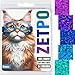 zetpo 100 pcs Soft Cat Claw Caps for Cats Nail Claws 5X Colors + 5X Adhesive Glue + 5X Applicator, Pet Tips Cover Paws Soft Covers (M, Purple, Violet, Blue, Sky Blue, Turquoise)