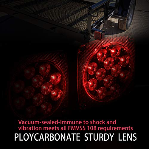 Wellmax 12V Led Submersible Trailer Lights, Left And Right Trailer Lights For Stop, Turn, And Signal Lights, For Under 80 Inch Boat Trailers, Truck, And Rv #TOP4