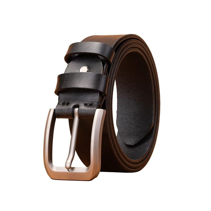The Top Layer Cowhide Belt is Versatile Casual Pin Buckle Vintage Mens