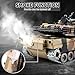 Supdex 1:18 RC Tank, 2.4G US Metal M1A2 Remote Control Tank That Shoot BBS Model Toys, Army Toy with Smoke, Lights, Sound and Recoil,Military RC Vehicle for Adults and Kids 6+ Year Old