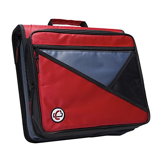 Case-it Universal 2-Inch 3-Ring Zipper Binder, Holds 13 Inch Laptop, Red, LT-007-RED