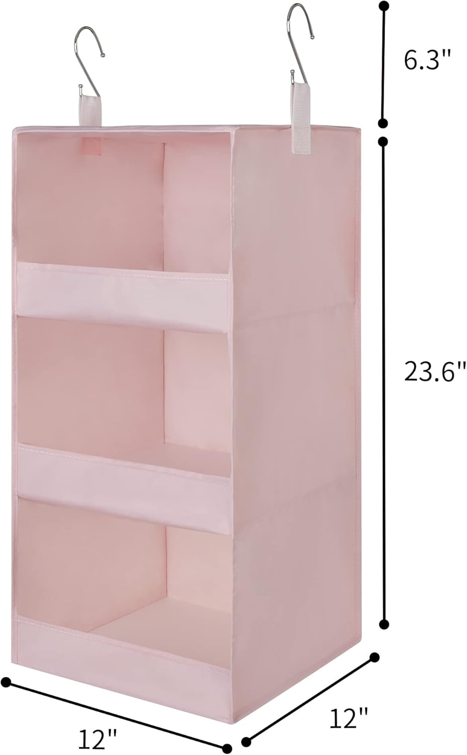 GRANNY SAYS Bundle of 2-Pack Hanging Shelves for Closet & 2-Pack Lidless Storage Bins with Metal Frame
