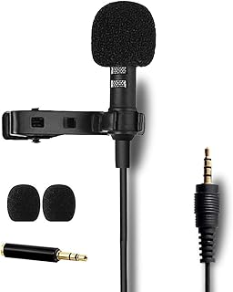 ESTIQ Professional Lavalier Lapel Microphone Omnidirectional Condenser Mic - 3.5mm Jack Mic - Perfect for Recording YouTub...
