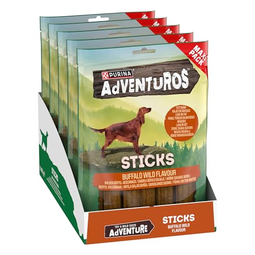 Adventuros Sticks Hundeleckerli mit wildem Büffelgeschmack, 5er Pack (5 x 305g)