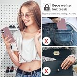 Yichxu Pokrowiec na telefon komórkowy iPhone 16 - Z paseczkami - Wzorem serca - Silikonowe etui ochronne - Z płynnego silikonu TPU - Odporne na wstrząsy - Dla iPhone 16 - Różowe