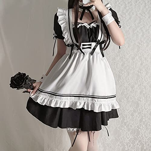 Ensemble cosplay servante avec finitions soignées pour dame