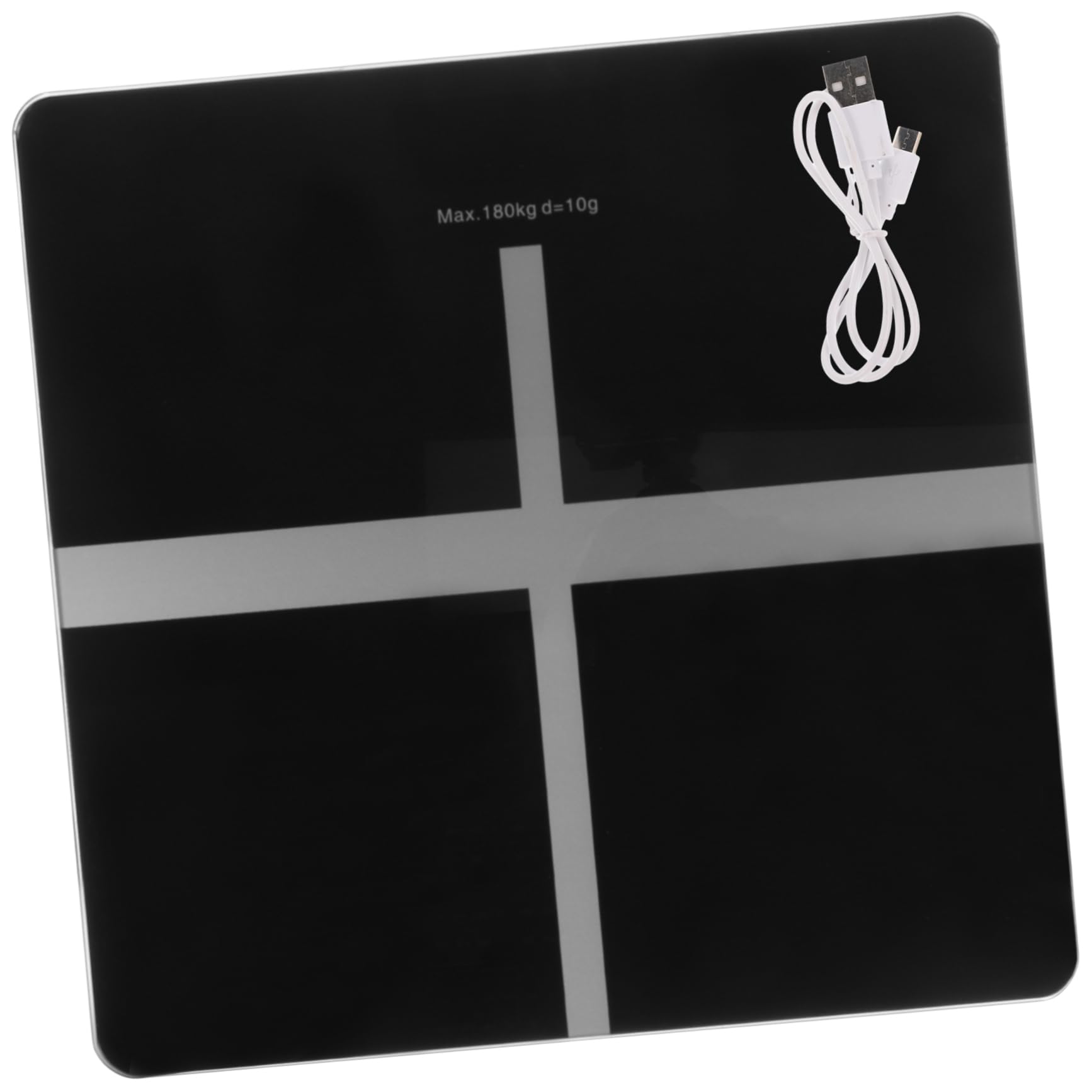 Pèse personne électronique USB noir à batterie longue durée - 8