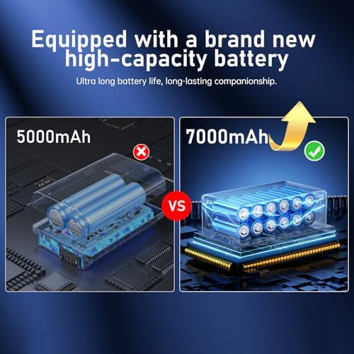 OEJBK 16PM Smartphone New Upgrade 16GB+512GB/6.99" Display 68+108MP Zoom Camera,Tempered Glass Finish, 7000mAh Android 14 Smartphone (Deep Blue) - 4