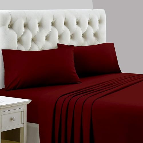 Miniatura 3 de Juego de sábanas de tamaño súper individual, juego de sábanas de alta calidad de 4 piezas que se adapta a colchones de hasta 12 pulgadas de