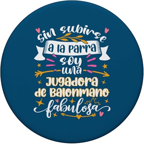 Miniatura 3 de Jugadora de Balonmano Fabulosa Divertido Mujer Balonmanista PopSockets Standard PopGrip