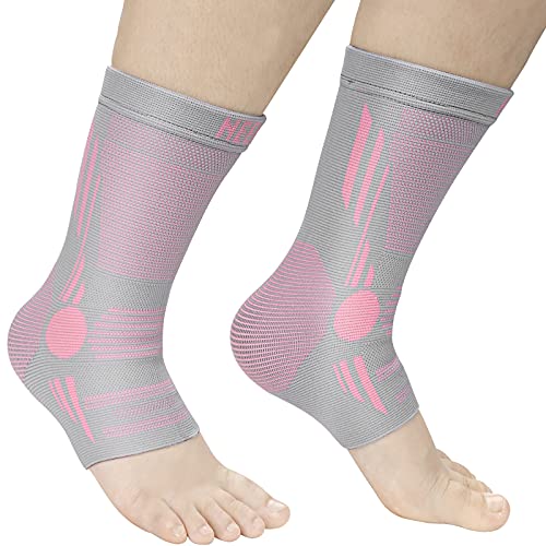 Image of NEENCA Foot & Ankle Brace Socks for Sprained-Ankle Compression Sleeves Set
