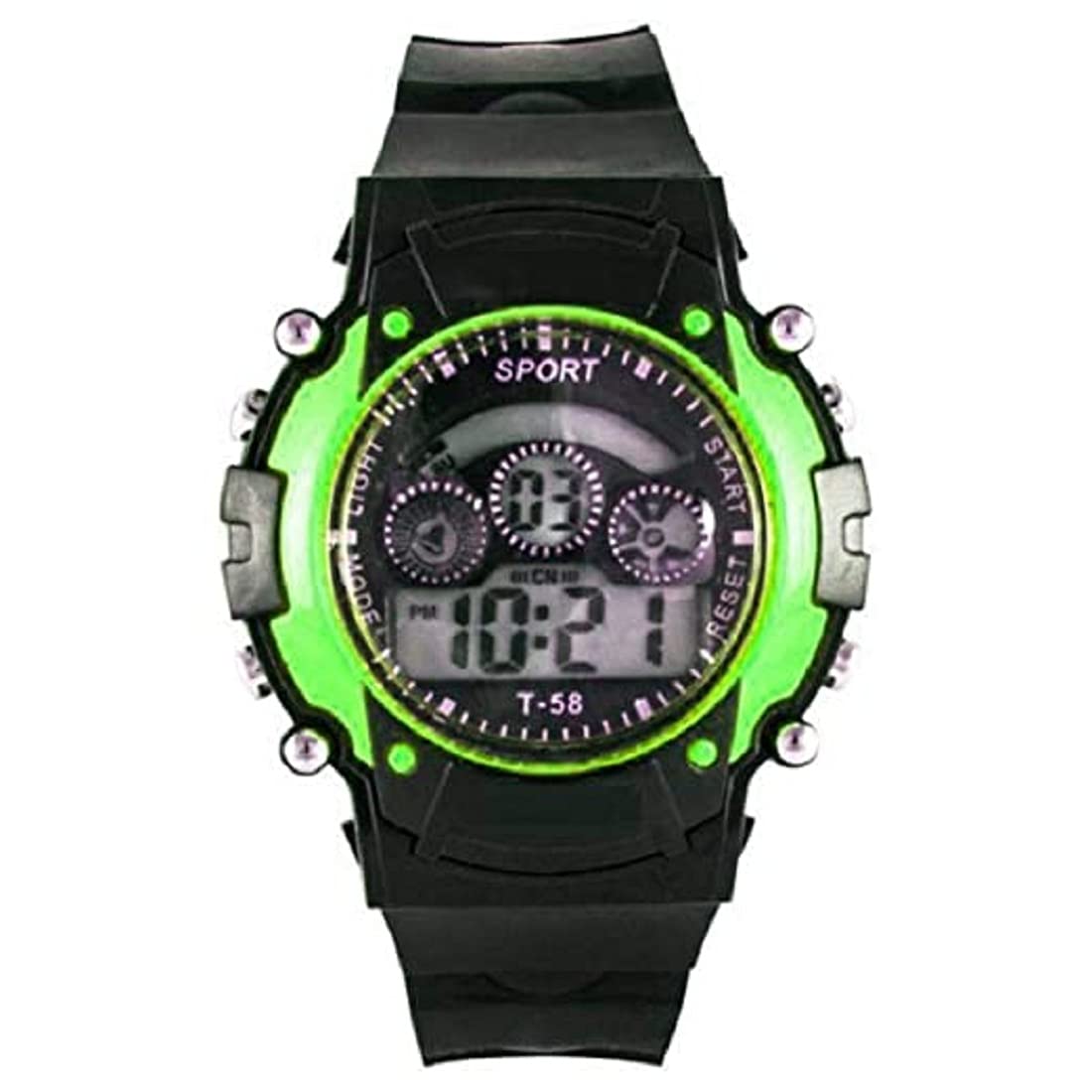 The Watch Company 7 Lights Watch Boys & Girls Watch (Black Colored Strap) (Green) (B097CF79PN) Amazon Price History, Amazon Price Tracker