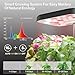 Indoor Garden Growing Systems Self-Watering Plant Pot Smart Gardening System with 17 Watts LED Grow Light Auto Timer Gardening Plant Gifts for Dad Mom Plant Pot for vegetables herbs(No Seeds&Soil)