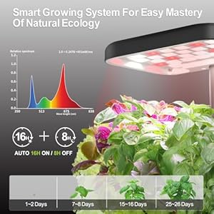 Indoor Garden Growing Systems Self-Watering Plant Pot Smart Gardening System with 17 Watts LED Grow Light Auto Timer Gardening Plant Gifts for Mom Women Plant Pot for vegetables herbs(No Seeds&Soil) Indoor Garden Growing Systems Self Watering Plant Pot Smart Gardening System with 17 Watts LED Grow Light Auto Timer Gardening Plant Gifts for Mom Women Plant Pot for vegetables herbsNo SeedsSoil