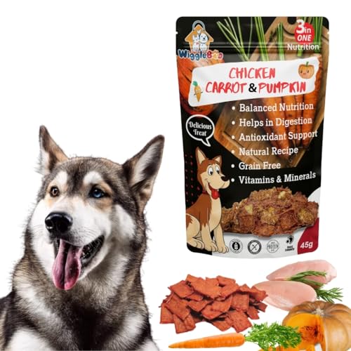 Image of Chicken, Carrot & Pumpkin Dog Treat | Protein Rich | Natural Detoxifier | Crunchy Snack (45g)