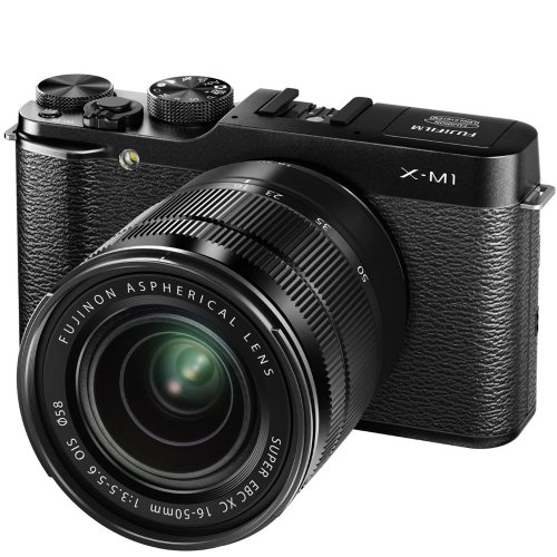 Fujifilm XM1 Appareil photo numérique hybride 16,5 Mpix Écran LCD inclinable 3 ' Zoom optique 3x Kit Boîtier + 2 Objectifs XC 16-50mm/XF 27mm Noir