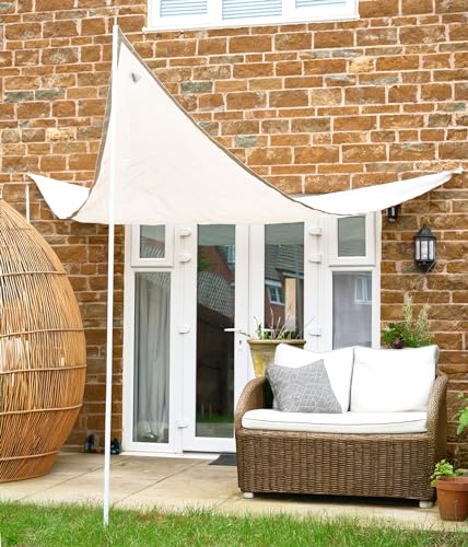 Bravich Triangle Sun Shade Sail, 3.6m x 3.6m x 2.65m. Sunshades For Garden, Waterproof Fabric & 90%...