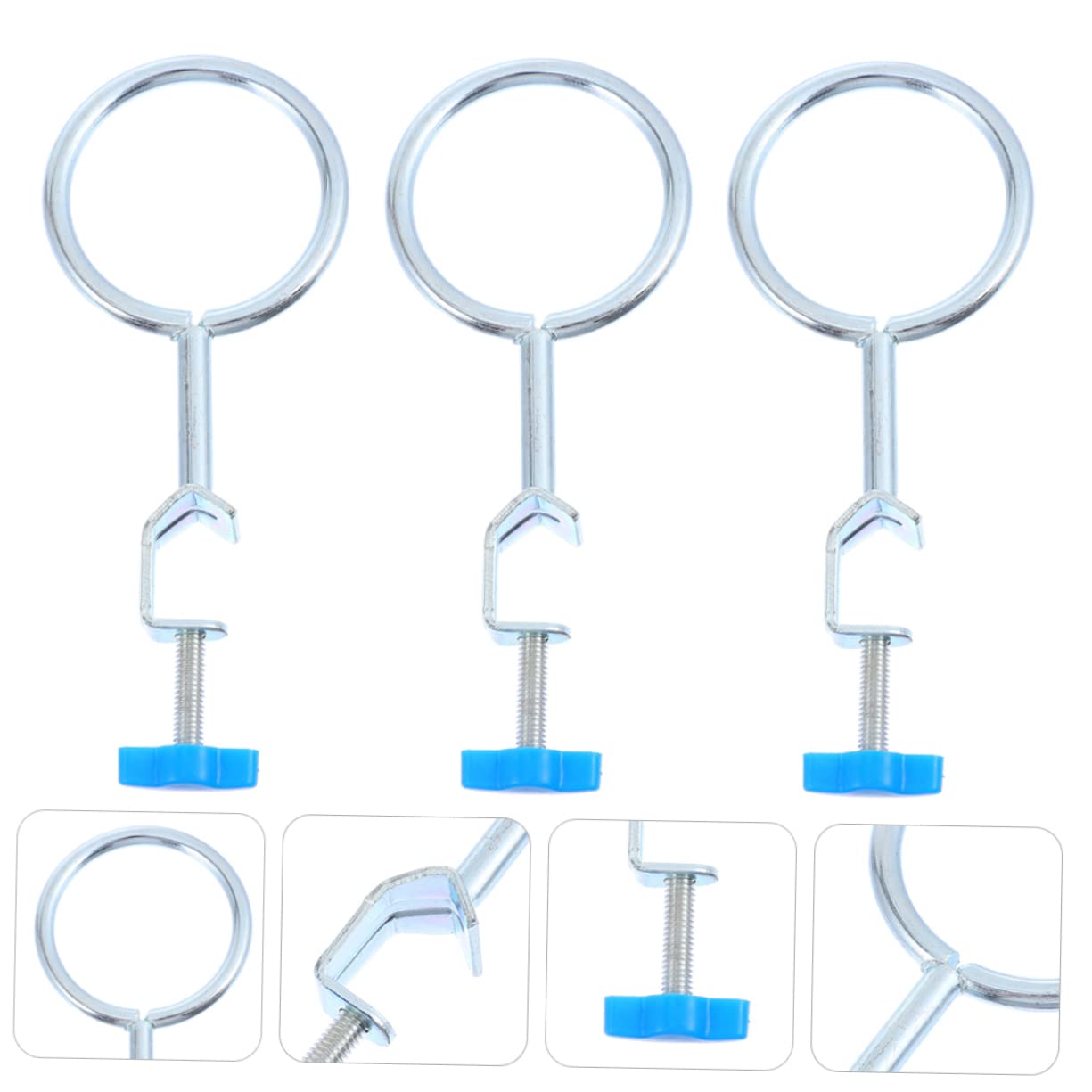 3pcs Closed Ring Beakers Sturdy Flask Support for Labs Iron Labs Holders