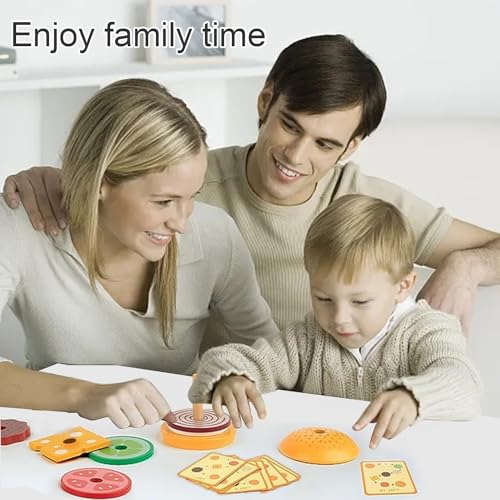 ZDNT Montessori Hamburger-Stapelspielzeug,Holz Burger Toy,Holz Hamburger,Kinder Stapelspielzeug,Hölzerne Stack Burger,Kinderküche Zubehör Holz Burger,Geschenk für Jungen Mädchen 1 2 3 + Jahre