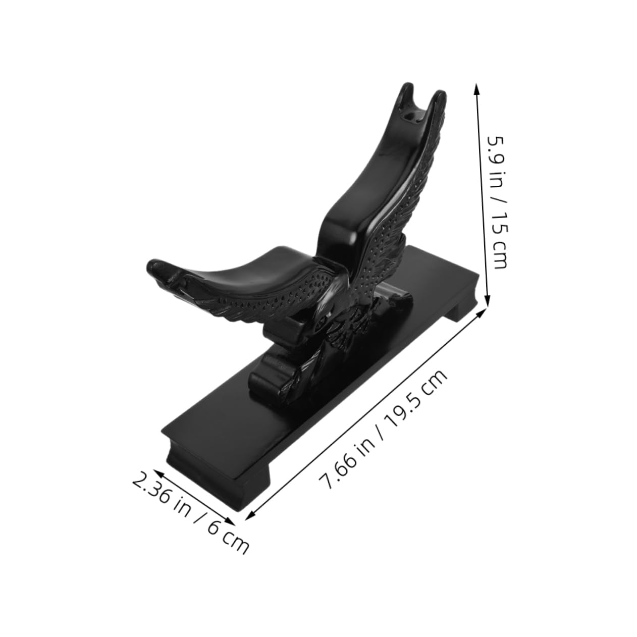 Soporte para Espadas Forma de Águila Negro de Resina