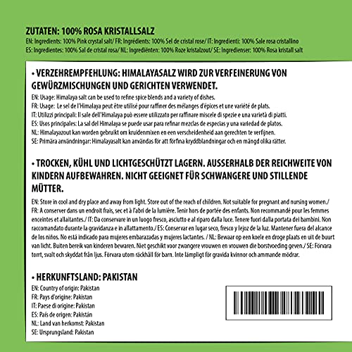 Roze kristalzout fijn (500g), bekend als Himalayazout uit de Khewra-zoutmijnen in Punjab, Pakistan, natuurlijk steenzout - Afbeelding 4