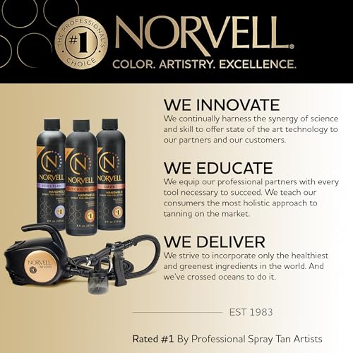 Norvell 202155 Sunless Kit - M1000 Mobile Hvlp Spray Tan Airbrush Machine + 8 Oz Tanning Solutions In 'Tuscan Plus' thumb #6