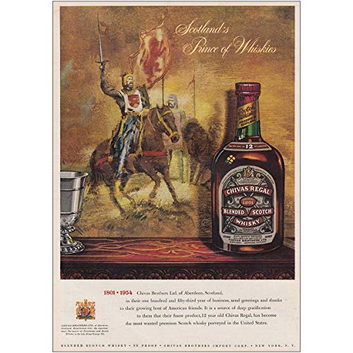 1954 Chivas Regal: Scotlands Prince of Whiskie, Chivas Print Ad