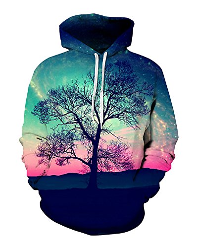 sankill Sweat Capuche Hommes Hoodie Coloré HD 3D Imprimé Pullover Unisex Harajuku à Manches Longues Sweatshirt