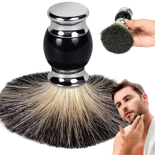 Brocha de afeitar Brocha de afeitar Brocha de afeitar de pelo de tejón ultra suave con mango cómodo Genera una espuma espesa y lujosa con brocha de afeitar para el Día del Padre