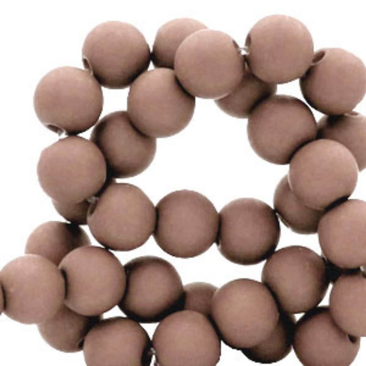 Sadingo Matte Beads Set (8 mm, 400 Pieces) Mauve, Acrylic Beads for Bracelets, Fashion Jewellery, Making Yourself, Jewellery Accessories