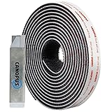 CANOPUS Hook and Loop Reclosable Fastener, SJ3550 250 Black Lock Tape for Hanging Pictures, Signs and Displays, Remotes, Tools, Crafts, 0.5 in x 6 ft, Made in USA