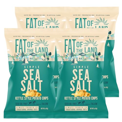 Fat of the Land Sea Salt Potato Chips - Gluten Free Kettle Chips ...