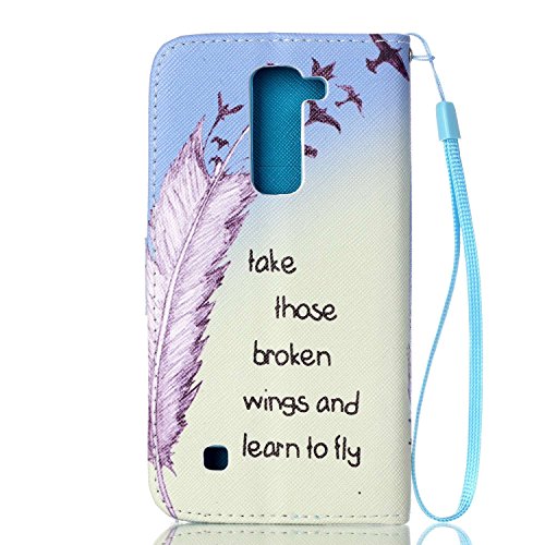 Urberry LG K7 Case, Skull and Flower Print Case for LG K7, Shock-proof Case with a Free Phone Bracket