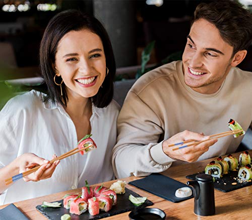 image for 10-Pairs Bamboo Chopsticks, GLAMFIELDS Reusable Chinese Style Chopstic