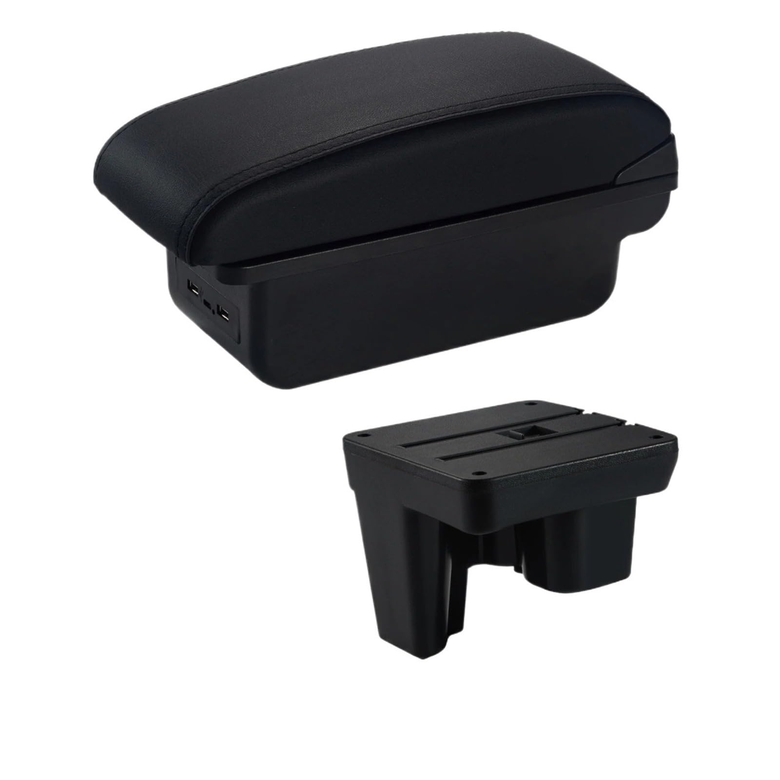 Hguvsjd Armrest Box For Toyota For Hilux Armrest Center Storage Box Dedicated Retrofit Internal Accessories Car Armrests(C Black Line USB)